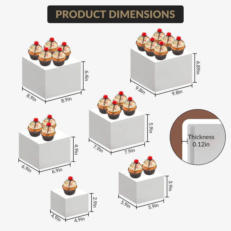 Ensemble de 6 tiroirs de présentation empilables blancs
