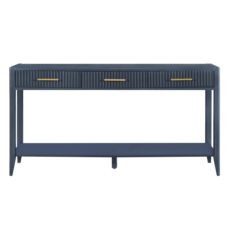 High-Quality Entryway Console Table With Vertical Stripe Drawers, Long Legs,Suitable For Entryway, Hallway, Living Room, Foyer, Corridor