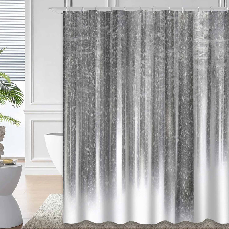Rideau de douche Snowfall Mountain, L 72 po x l 84 po