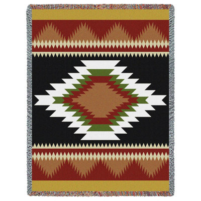 Pure Country Weavers Espanola Blanket - Southwest Native American Inspired - Gift Tapestry Throw Woven from Cotton - Made in The USA (72x54)