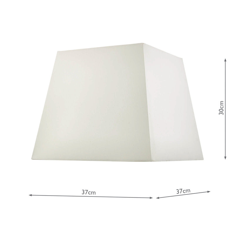 30cm H Faux Silk Square Lamp Shade ( Screw On ) in Ivory