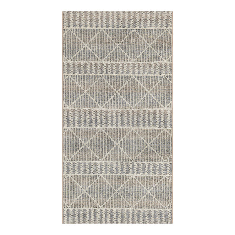 Tapis rayé intérieur / extérieur Azed, Tapis de couloir 2 pi 7 po x 5 pi 3 po