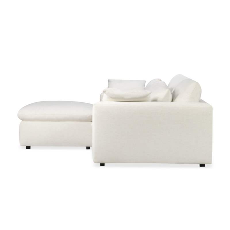 Remy 3 - Piece Modular Reversible Chaise Sectional, Nomad Snow Crypton® Chenille