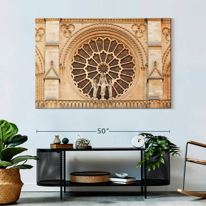 Lilie Notre Dame Rose Window, 34" H x 51" W