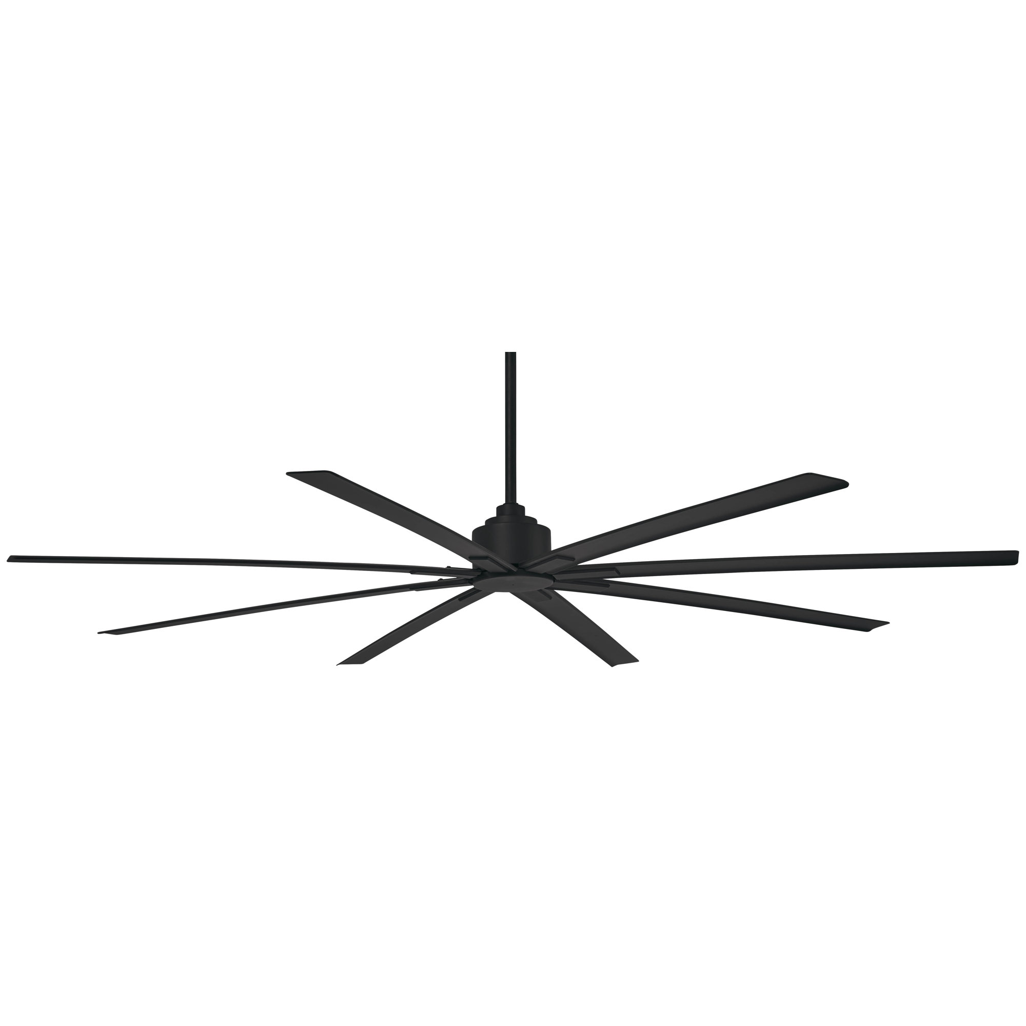 8 - Blade Outdoor Standard Ceiling Fan with Remote Control, Coal, 84" Wide