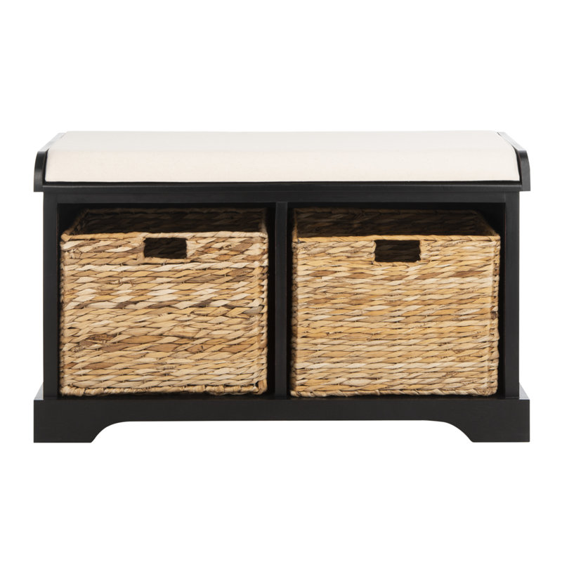 Banc de rangement Fotina, Noir, noir, noir, noir