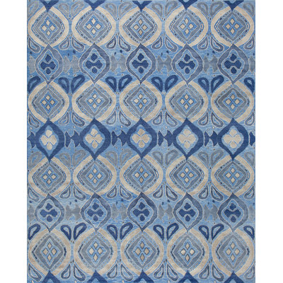 Bali Geometric Area Rug in Blue