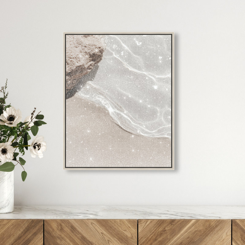 Crystalline Ripples Print by Oliver Gal, 25"H x 21"W, Silver Floater Frame