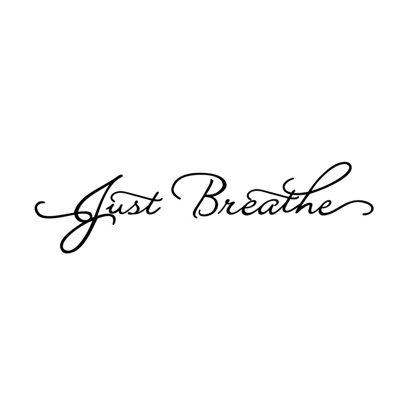 Adhésif décoratif Just Breathe, Noir