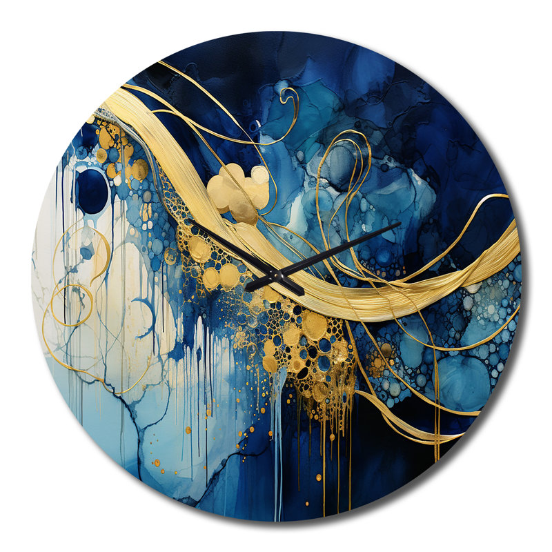 Horloge murale en métal Sunlight Breaking In The Waves III, Grand