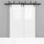 Mela Frosted Glass Barn White Door with Installation Hardware Kit-58703255