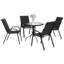 Five-Piece Steel Patio Set, with Glass-Top Table-116112583
