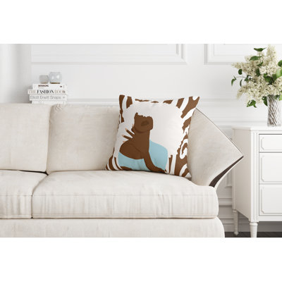 Housse de coussin d'intérieur à imprimé zébré Mira