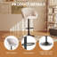 Swivel Upholstered Adjustable Height Counter Stool with Metal Frame-1037534467