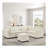 97 Inch L-Shaped Corner Sectional Sofa Couch with Seat and Storage Ottoman,Chenille Fabric Corner Couch with 7 Seats & 2 Pillows for Living Room, Beige