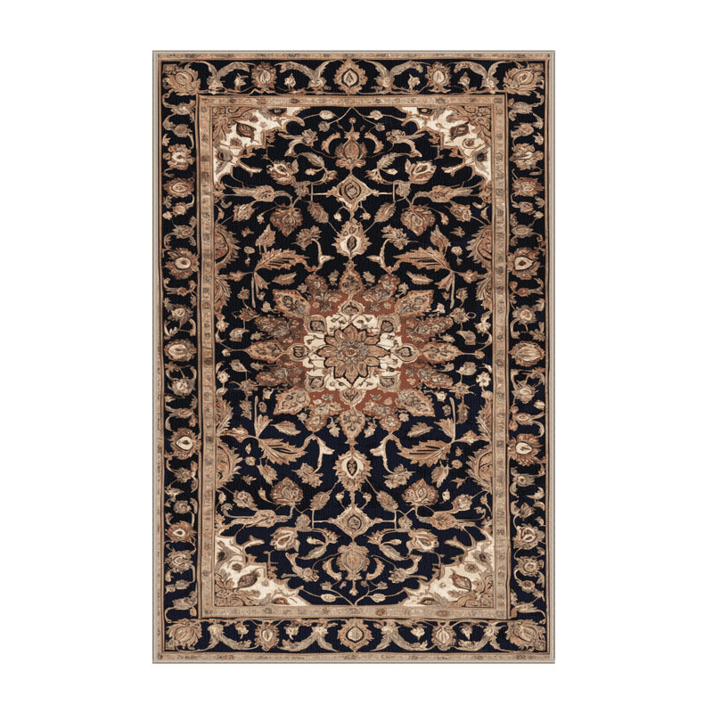 Tapis brun lavable à la machine, Rectangulaire 2 pi x 3 pi