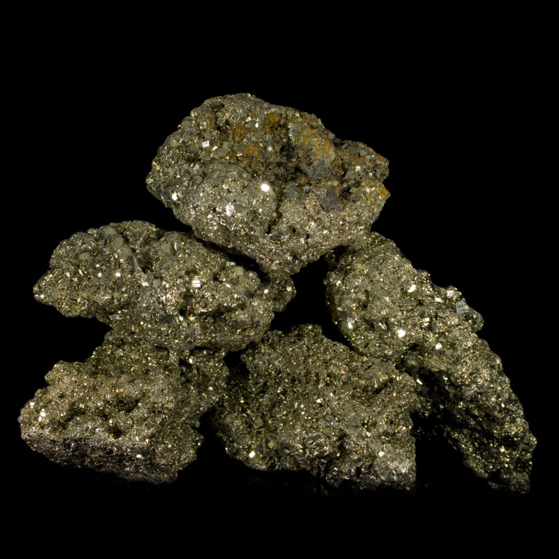 Grappe de cristaux de pyrite naturelle Gunns