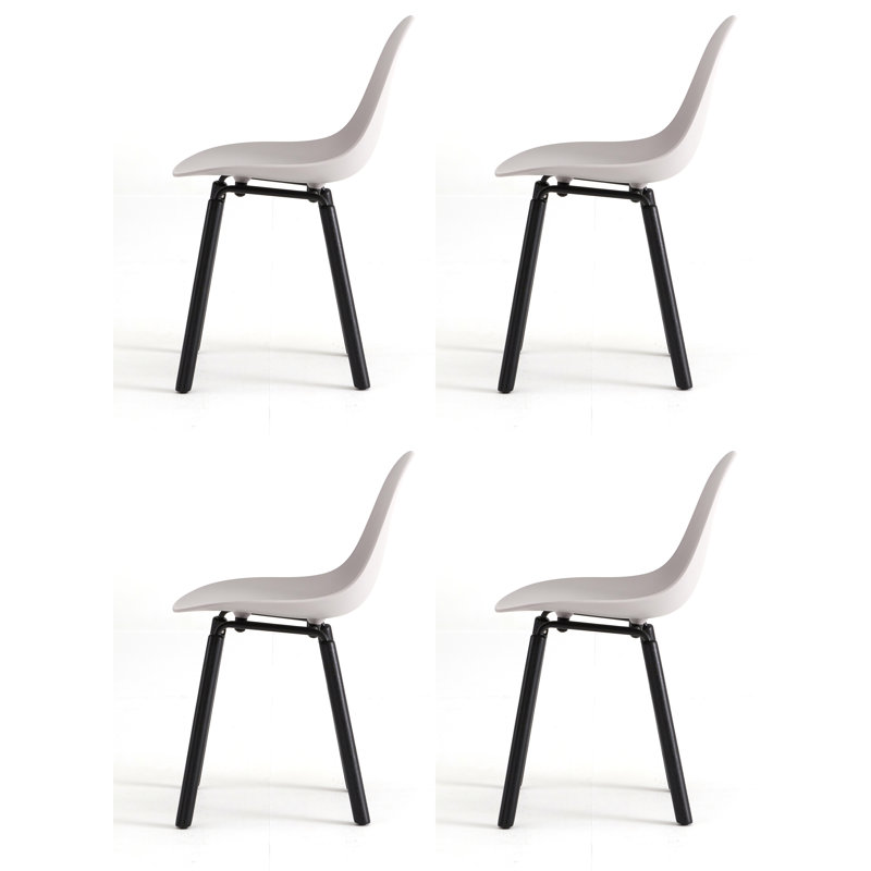 TA Side & Dining Chair (Set of 4), Cool Gray/Black