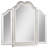 Sophisticated Marilda Tri-Fold Vanity Mirror Silver Oak