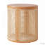 Table d'appoint en bois d'hévéa massif 15,7 po