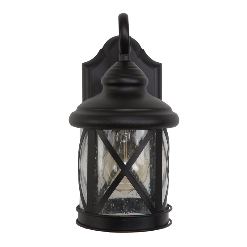 Lanterne murale d'extérieur à 1 ampoule noire Ruggerio, Petit