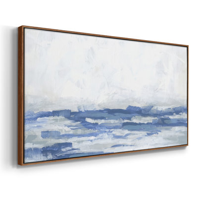 Blue Breakers I- Framed Gallery Wrapped Canvas -Ready to Hang