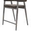 Ensemble de deux chaises Adele en similicuir gris avec pieds en acier inoxydable brossé Adele-116669283
