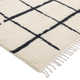 Hoxton Rectangle Geometric Hand-Knotted Cotton/Wool Area Rug in Ivory/Black