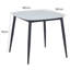 Aspen Gloss White Sintered Stone Square Table with 4 Plastic Curve Chairs - Modern Dining Set-1512134218