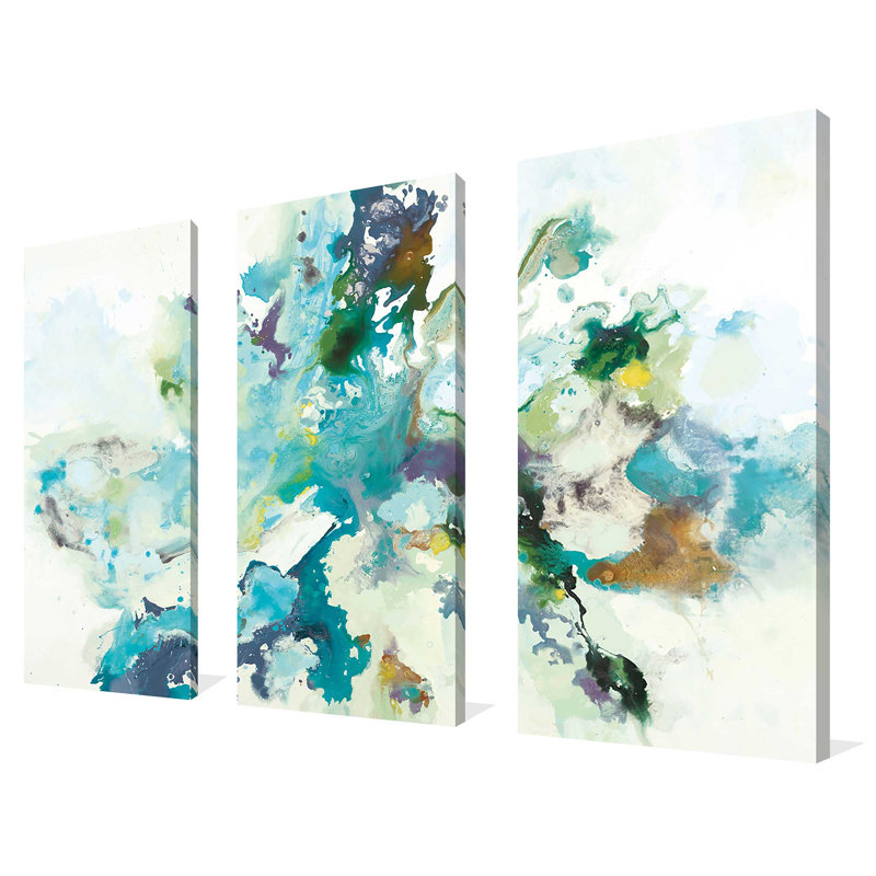 Remeet - Ensemble de 3 toiles tendues, H 32 po x l 48 po x P 0,75 po
