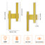 44cm Gold LED Acrylic Wall Sconce with Warm Light 