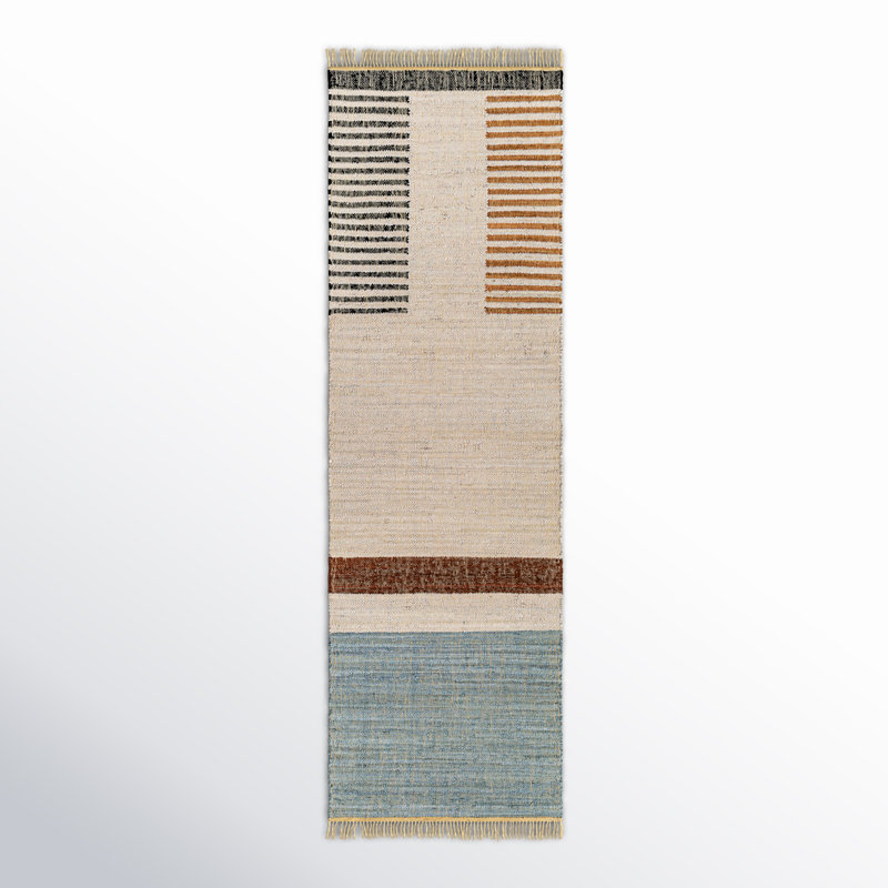 Avenue Cotton Striped Indoor Rug, Runner 2'6" x 8'