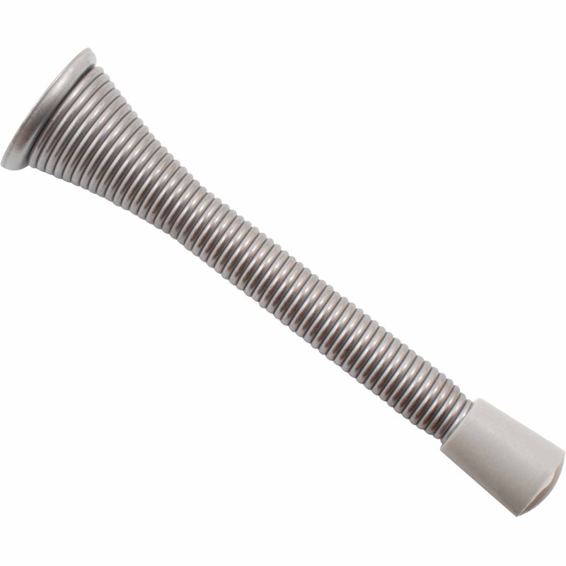 Zinc Baseboard Stop, Satin Chrome