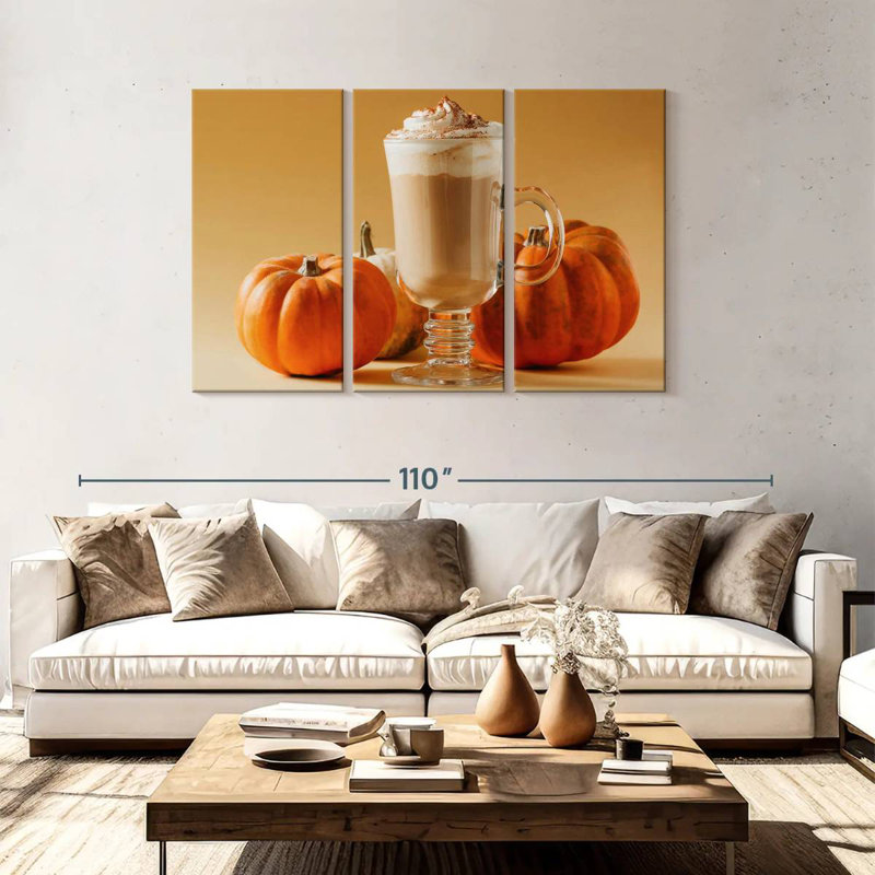 Yarlin Spiced Pumpkin Latte, 48" H x 74" W