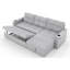Canapé-lit convertible en tissu, canapé-lit modulaire escamotable avec charge USB et porte-gobelets, canapé-lit en forme de L avec rangement pour le salon (gris clair)-758375329