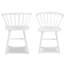 5 repas - Table rectangulaire avec 4 chaises en bois blanc et naturel pour l'assortiment de tendances brun clair