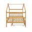 Lit double en bois avec lit gigogne simple pour enfants, garçons et filles, plateforme de lattes en bois renforcé-1158639693