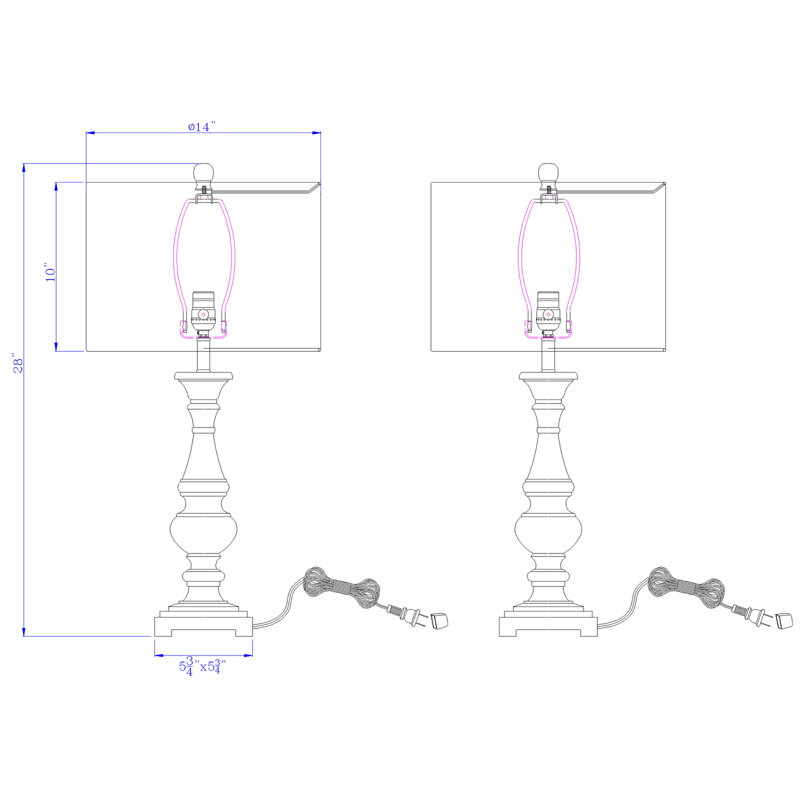 Lampe de table en résine Lindhilde
