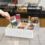 Organisateur de bar à café pour accessoires, station en bois pour comptoir, porte-dosettes de campagne, organisateur de condiments blanc pour la décoration