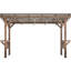 Pavillon de jardin pergola en bois robuste avec toit en métal et comptoirs exceptionnels