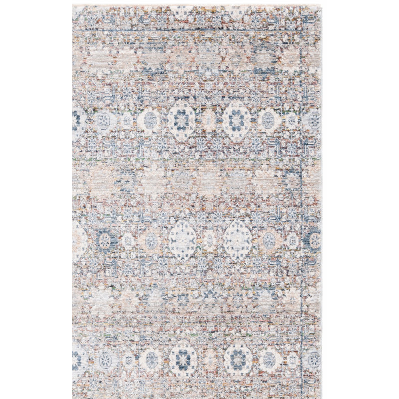Tapis ivoire / bleu Princeton 963, Rectangle 5 pi x 8 pi