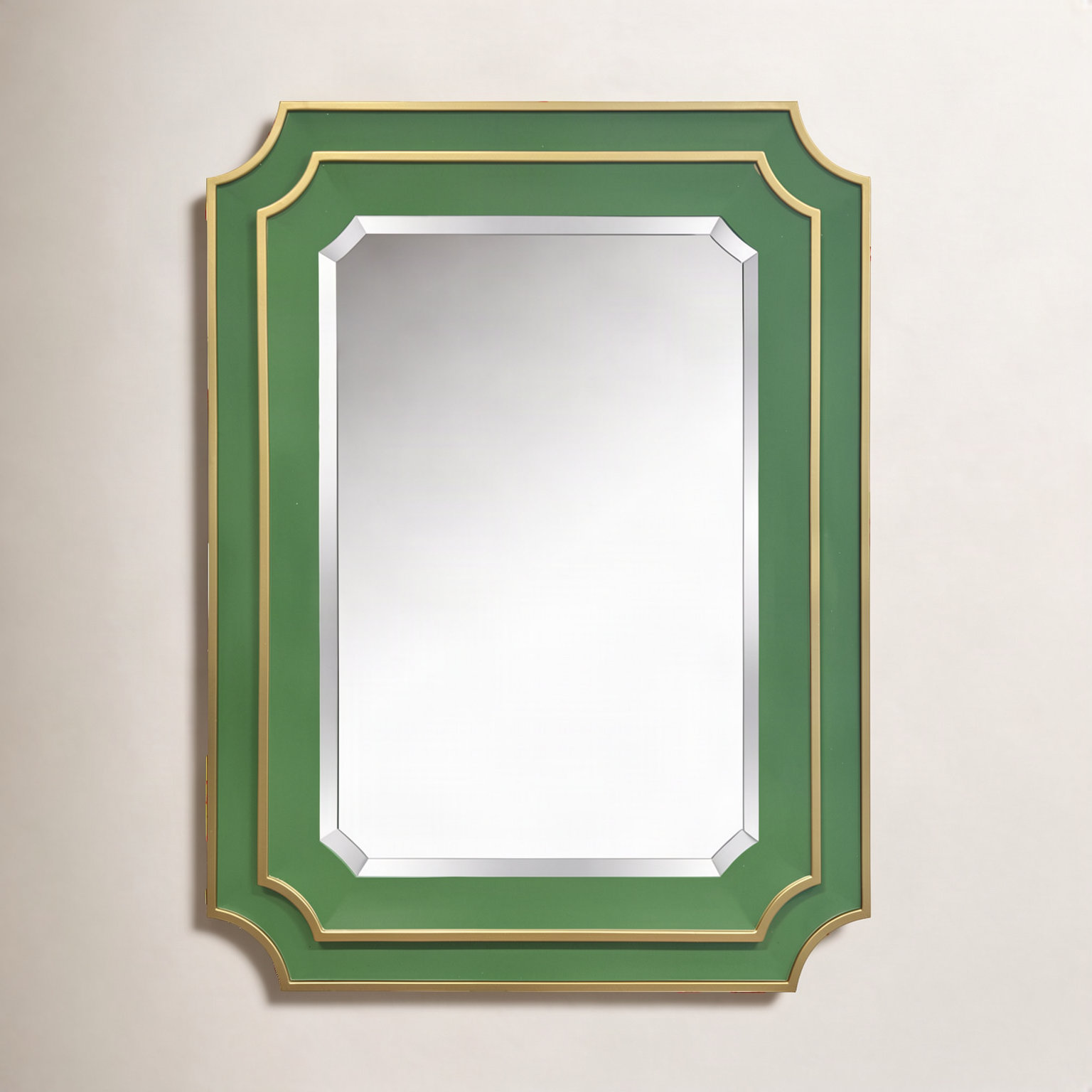 36" Accent Mirror, Green