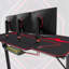 Metal Frame Computer Desk PC Gaming Desk With Cable Tray And Headphone Hook-1051635270-1051635268