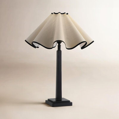 Monika 24.5" Resin and Rattan Table Lamp