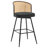 Cane Back Swivel Upholstered  Stool-1335810502-1335810503