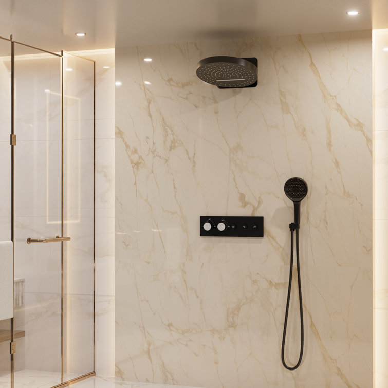 Thermostatic Complete Rainfall Shower System with Rough in-Valve