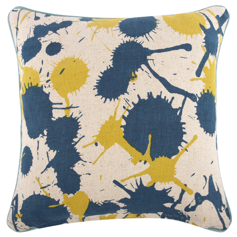 Cotton Blend Reversible Throw Pillow