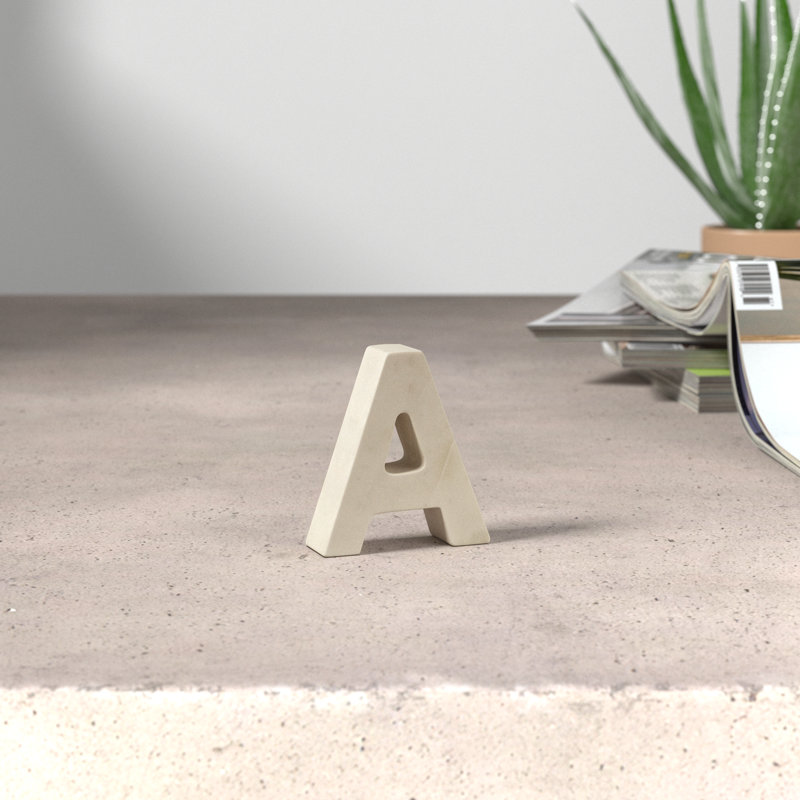 Zeb Text & Numbers Letter Block, A