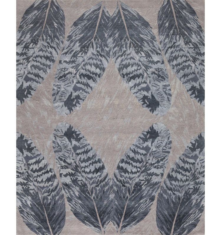 Feathers Area Rug, Rectangle 3' x 5'