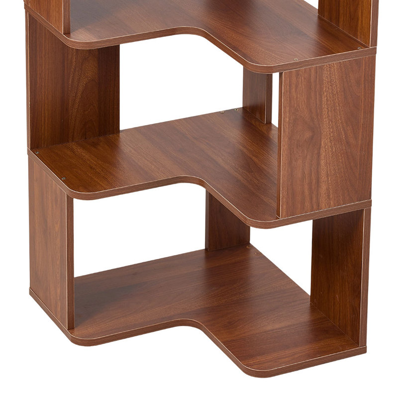 48cm W Bookcase, Walnut, (6 Shelves) 180cm. H x 48cm. W x 48cm. D